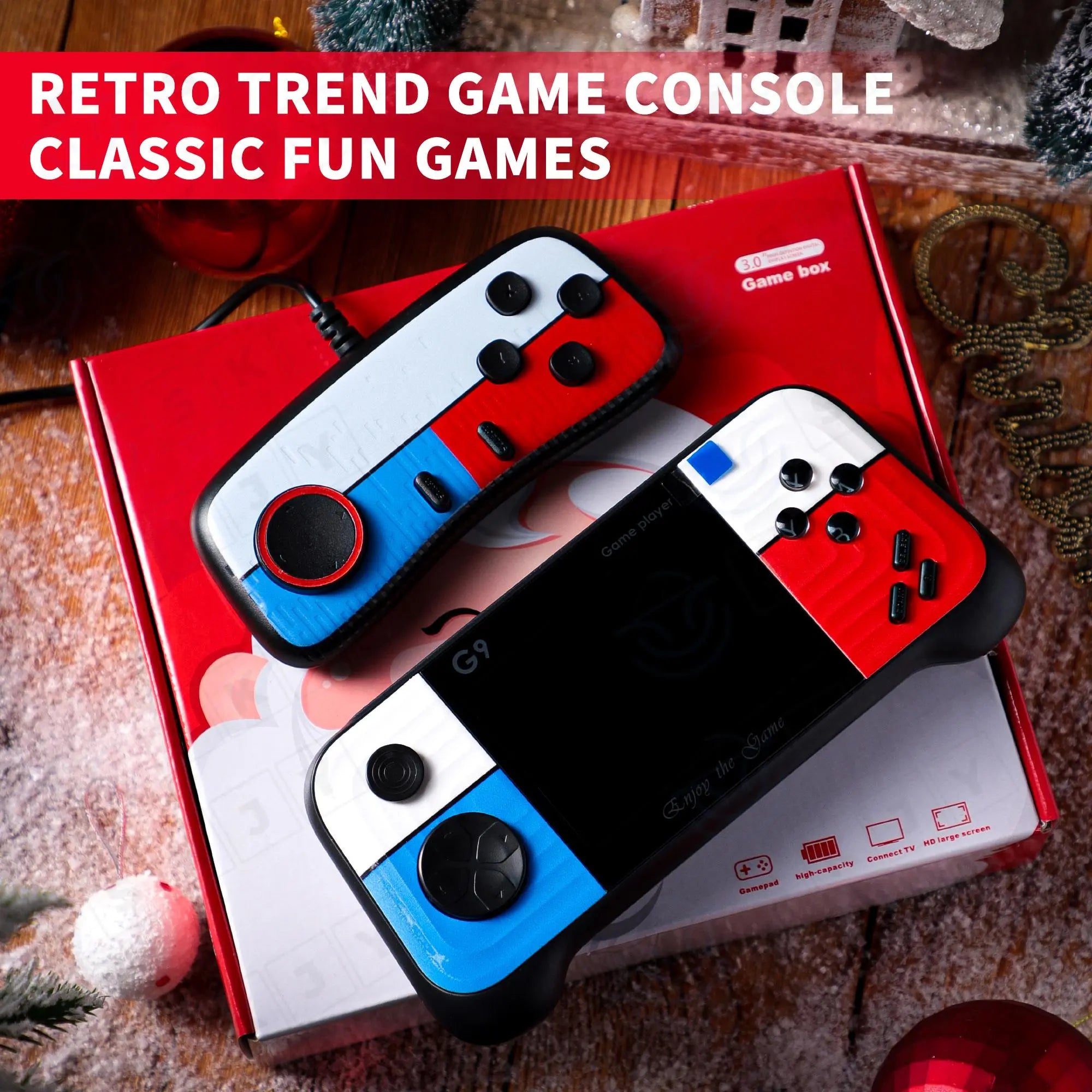 New Sup Portable Handheld Game Console, Classic Childhood Games, Perfect for Dual Play, Best Gift for Birthday and Christmas