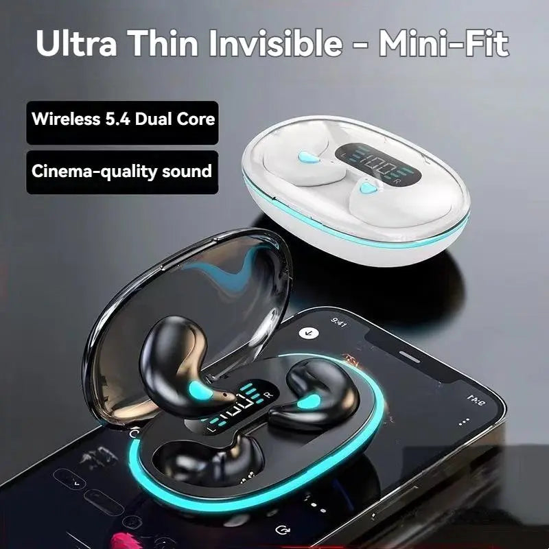Wireless Earphone (1 Box), True Wireless Earbuds with Digital Display Charging Case, Bluetooth-Compatible Sleeping Earbuds for Sports, Gaming, Running, Swimming