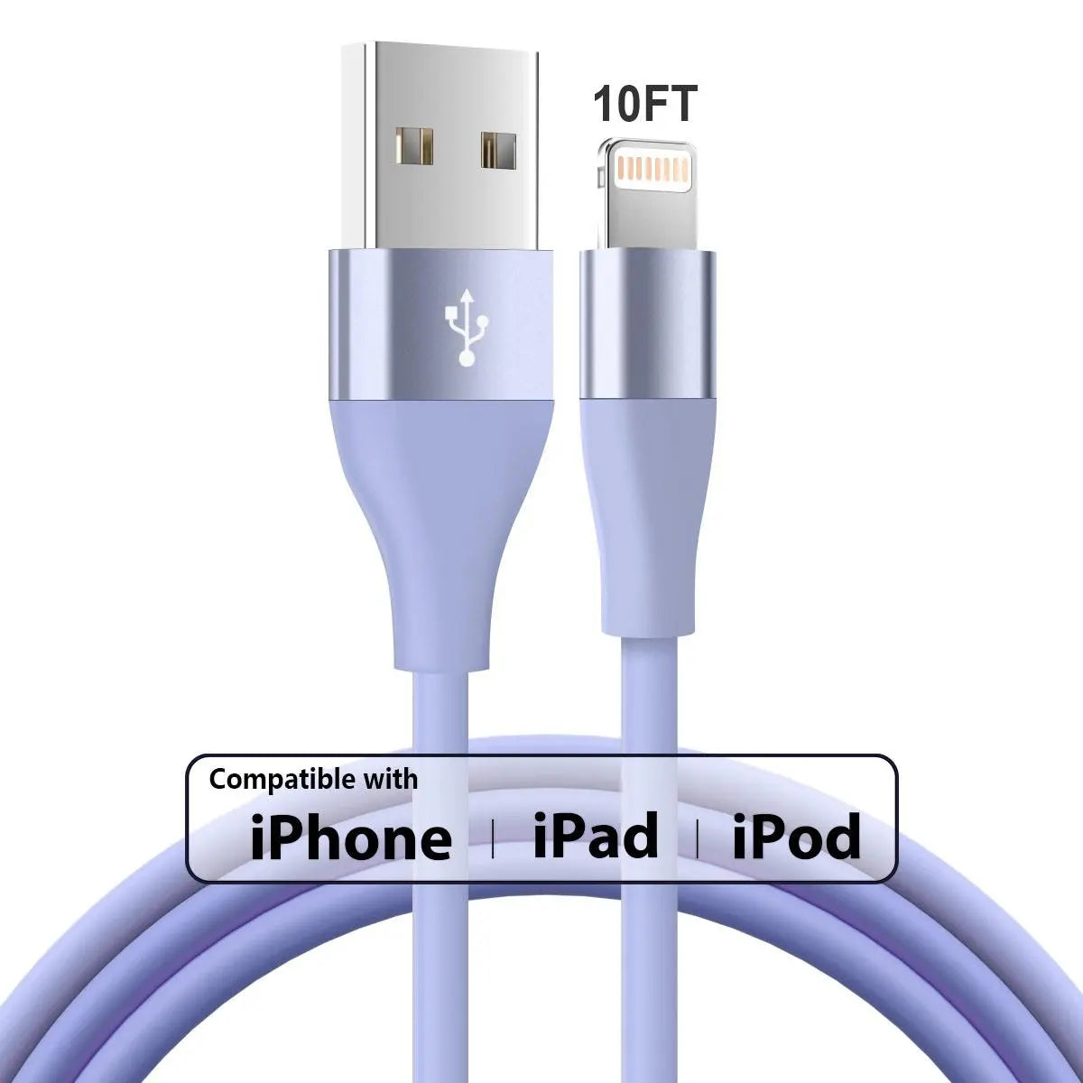 10Ft Fast Charging Data Cable, [Apple Mfi Certified] USB-A for Lightning Connector Fast Charging Data Cable, Phone Accessories Compatible with Iphone 14 13 12 11 Pro Max XR XS X 8 7 6 plus SE Ipad Mini