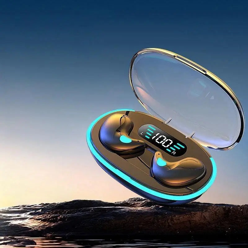 Wireless Earphone (1 Box), True Wireless Earbuds with Digital Display Charging Case, Bluetooth-Compatible Sleeping Earbuds for Sports, Gaming, Running, Swimming