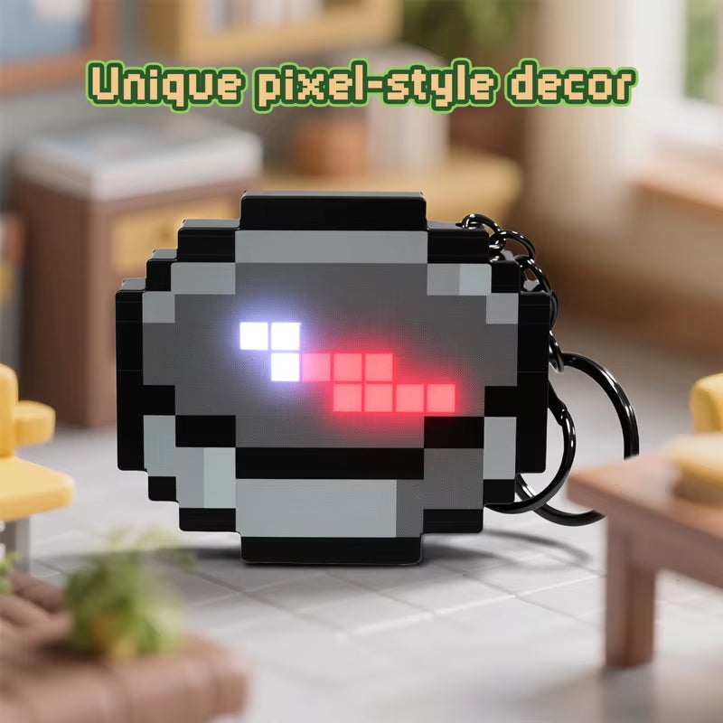 Fun Pixel Wind Design Compass Toy Unique Gaming Peripheral Keychain Rechargeable Glowing Toys for Real-World Gamers Fans Gifts
