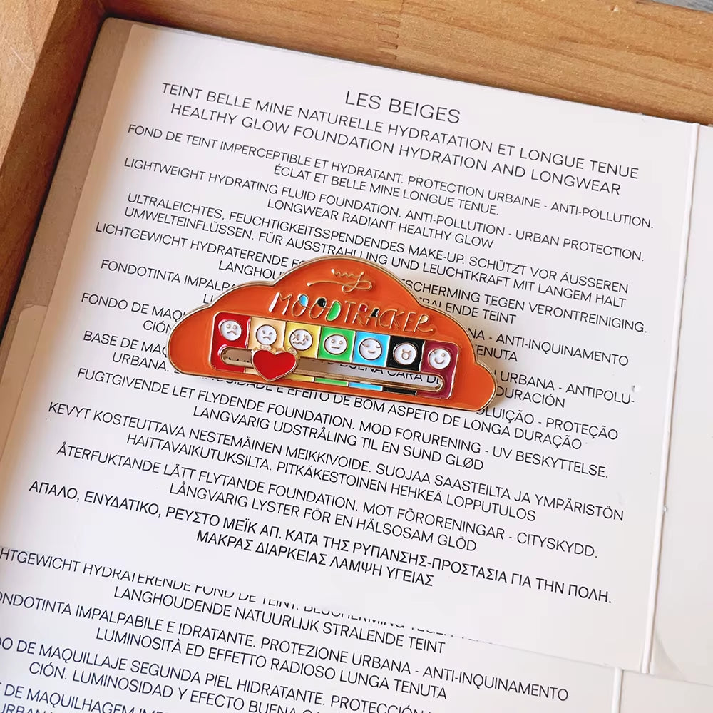 Mood Expression Pins for Women Men My Social Battery Brooches on Clothes Funny Alloy Badge Gifts