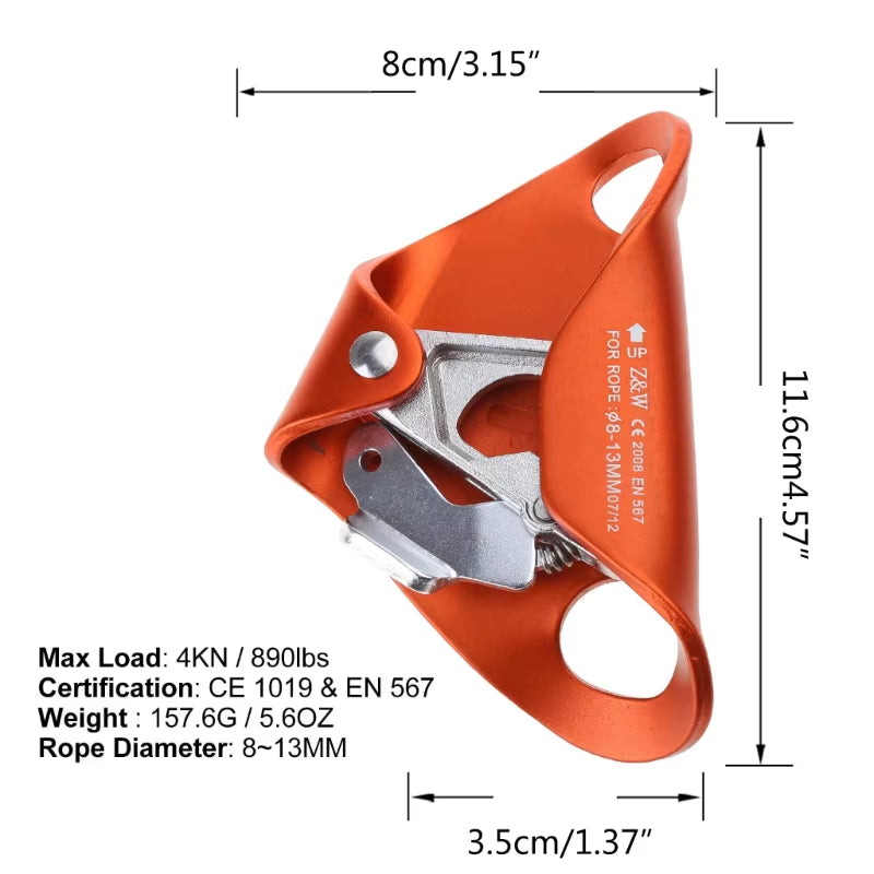 Outdoor Camping Rock Climbing Chest Ascender Safety Rope Ascending anti Fall off Survival Vertical Rope Climbing Equipment