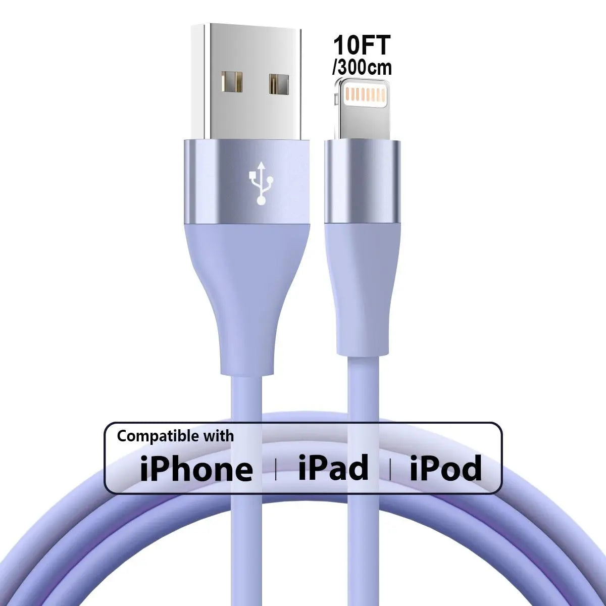 10Ft Fast Charging Data Cable, [Apple Mfi Certified] USB-A for Lightning Connector Fast Charging Data Cable, Phone Accessories Compatible with Iphone 14 13 12 11 Pro Max XR XS X 8 7 6 plus SE Ipad Mini