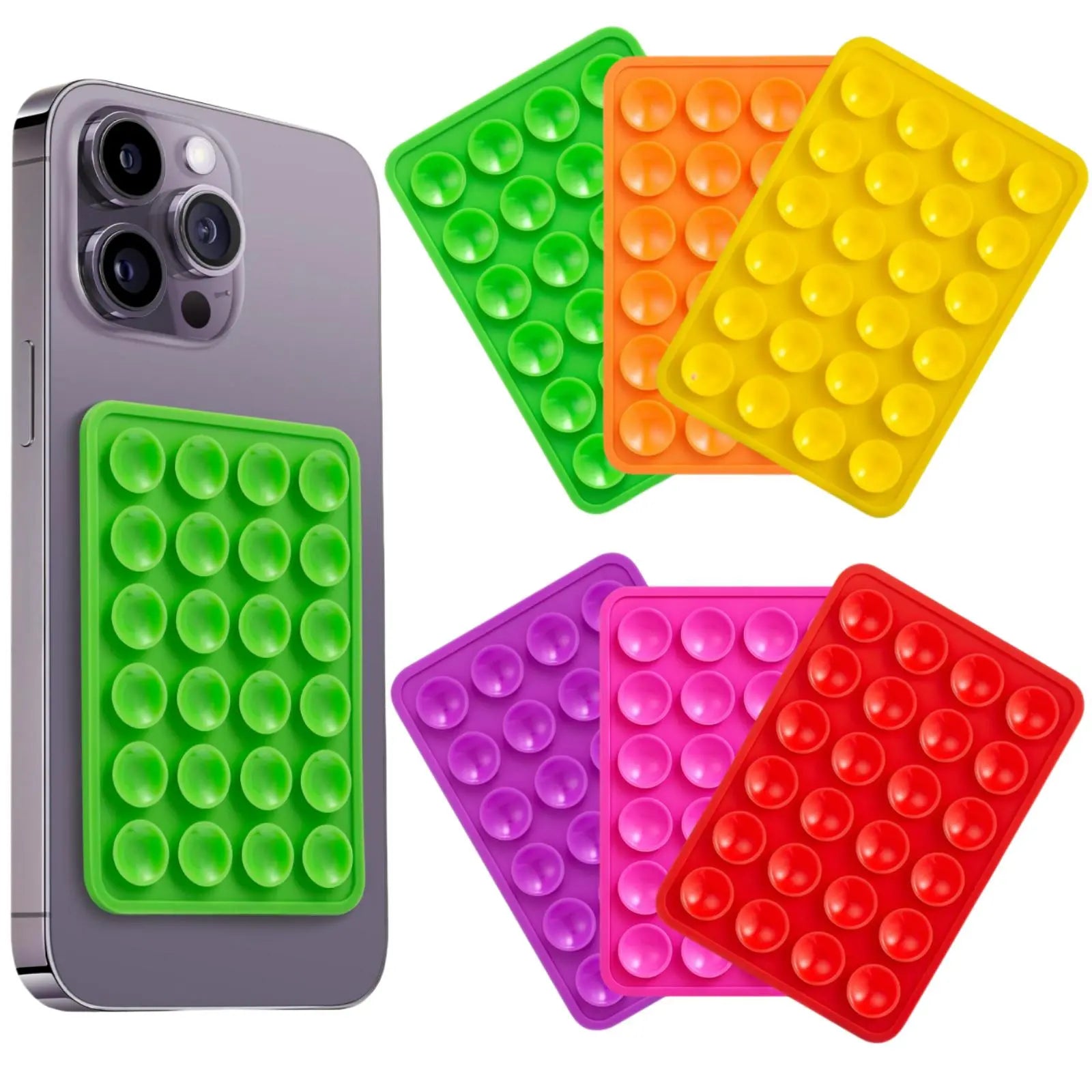 Mixed Color Suction Cup Phone Case Mount, Universal Adhesive Phone Back Holder, Suction Cup Phone Stand, Universal Phone Accessories for Iphone and Android, Phone Holder, Multipurpose Phone Holder, Vacuum Phone Grip