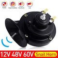 12V 48V 60V Super Loud Motorcycle Waterproof Snail Horn Sound Monophonic Scooters Motorcycle Accessories Electric Moped Horn