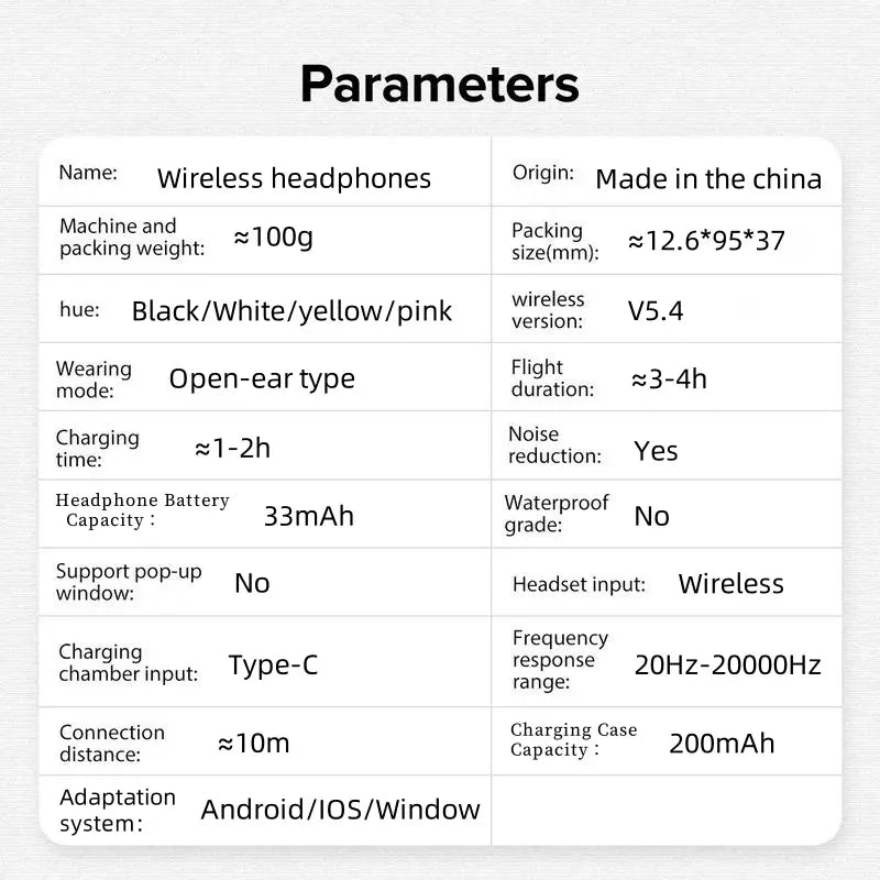 Wireless Ear Hanging Earphone, Ergonomic Design Earbuds with Charging Case, Bluetooth-Compatible Fashionable Earbuds for Business Calls, Foldable Headset