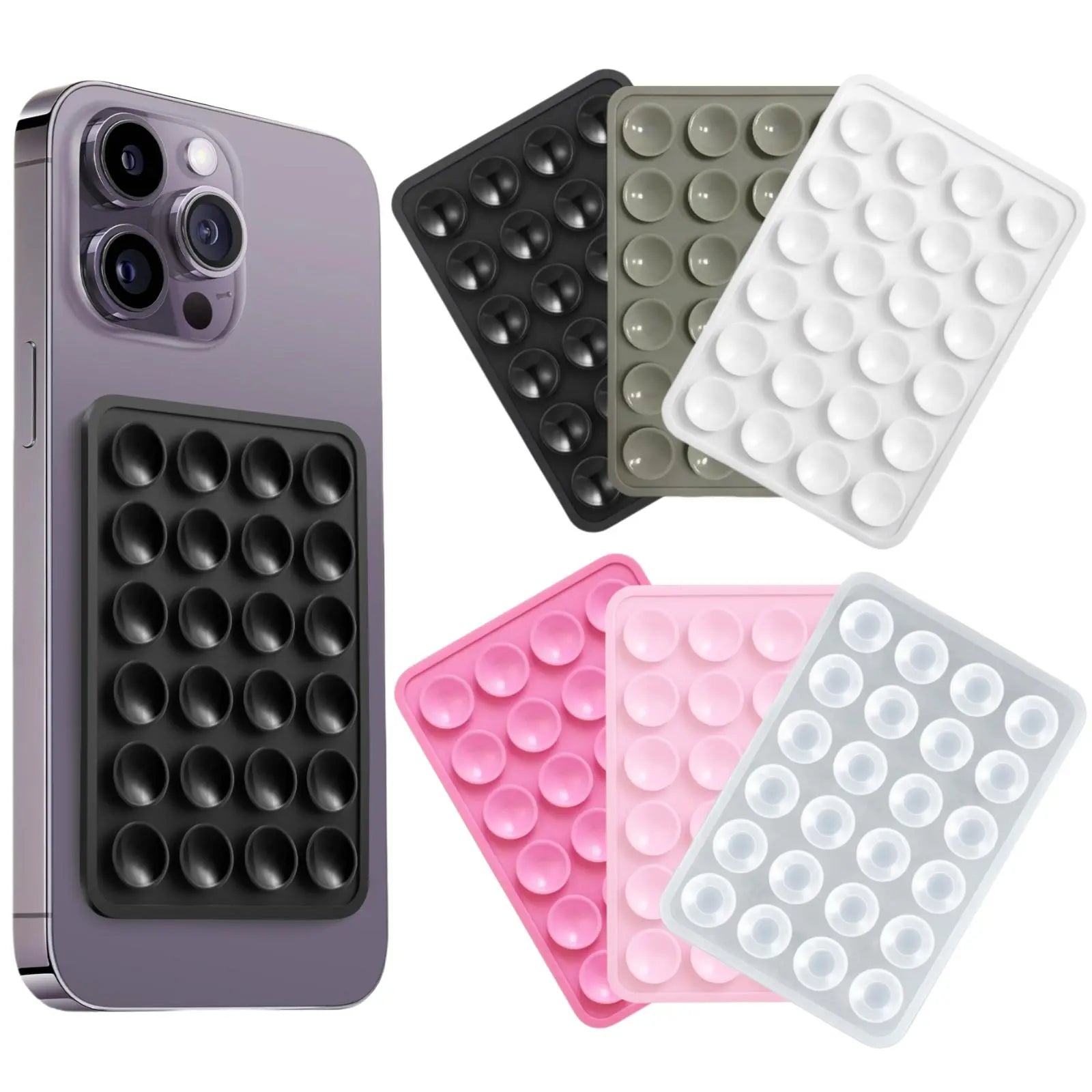 Mixed Color Suction Cup Phone Case Mount, Universal Adhesive Phone Back Holder, Suction Cup Phone Stand, Universal Phone Accessories for Iphone and Android, Phone Holder, Multipurpose Phone Holder, Vacuum Phone Grip