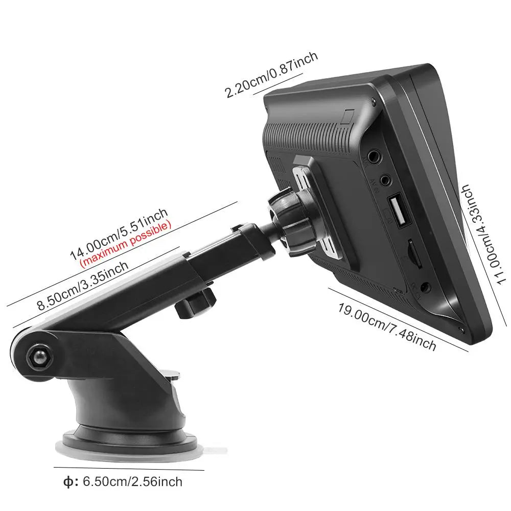 7 Inch Portable Car Video Player, 1 Set Adjustable Multifunctional Car MP5 Player with Bluetooth-Compatible & Rear View Camera, Car Electronics for Carplay Android, Car Accessories, Car Stuff