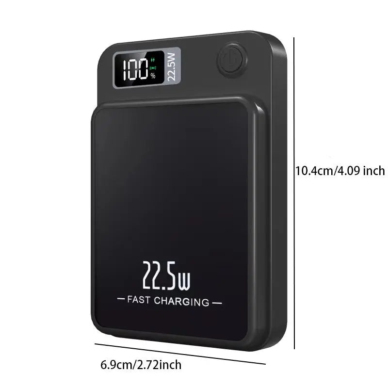 10000Mah Magnetic Wireless Fast-Charging Power Bank with LED Display, Portable Universal Power Bank for Iphone 15/14/13/12 Series (Pro/Mini/Pro Max)