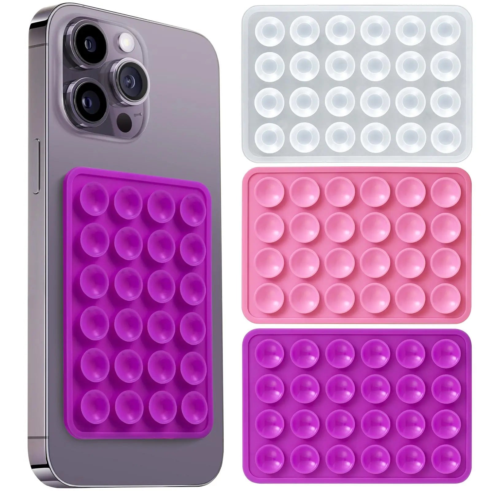 Mixed Color Suction Cup Phone Case Mount, Universal Adhesive Phone Back Holder, Suction Cup Phone Stand, Universal Phone Accessories for Iphone and Android, Phone Holder, Multipurpose Phone Holder, Vacuum Phone Grip