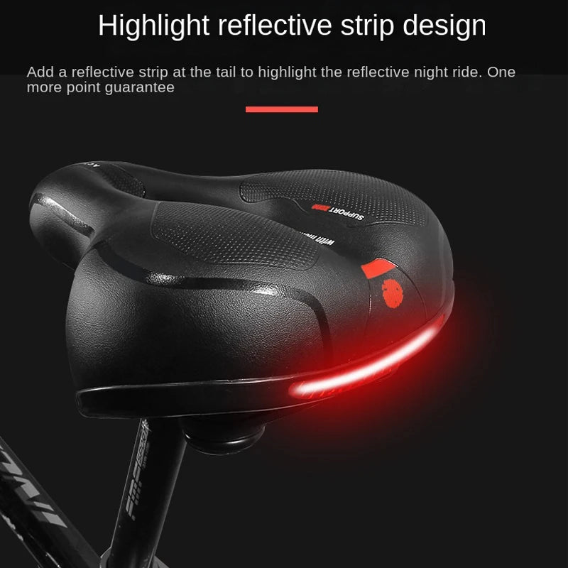 Hollow Breathable Bicycle Saddle MTB Road Bike Saddle Shock Absorbing Comfortable Big Butt Bike Seat Bicycle Accessories
