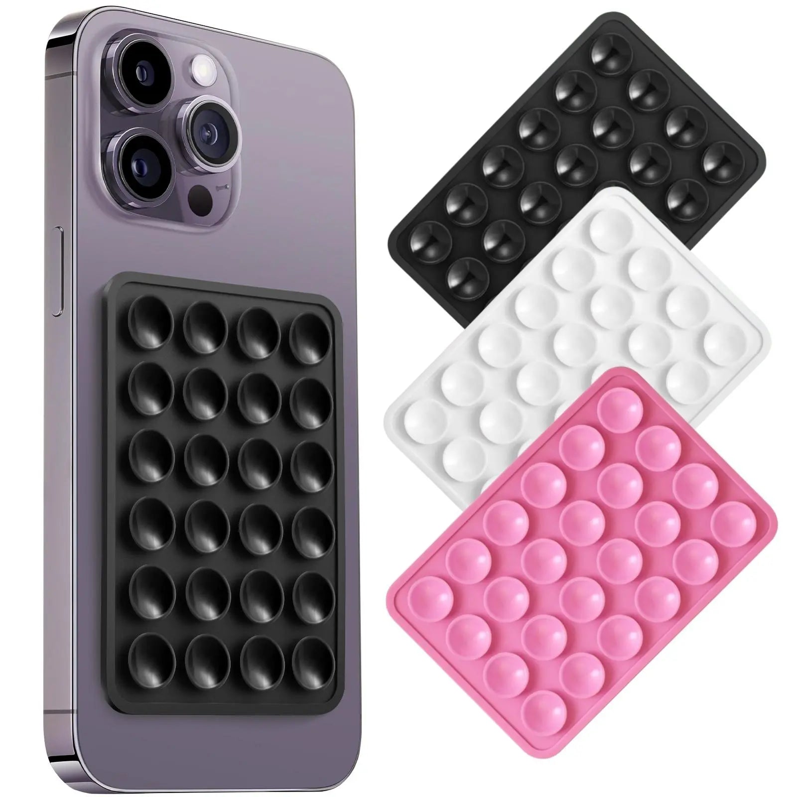 Mixed Color Suction Cup Phone Case Mount, Universal Adhesive Phone Back Holder, Suction Cup Phone Stand, Universal Phone Accessories for Iphone and Android, Phone Holder, Multipurpose Phone Holder, Vacuum Phone Grip