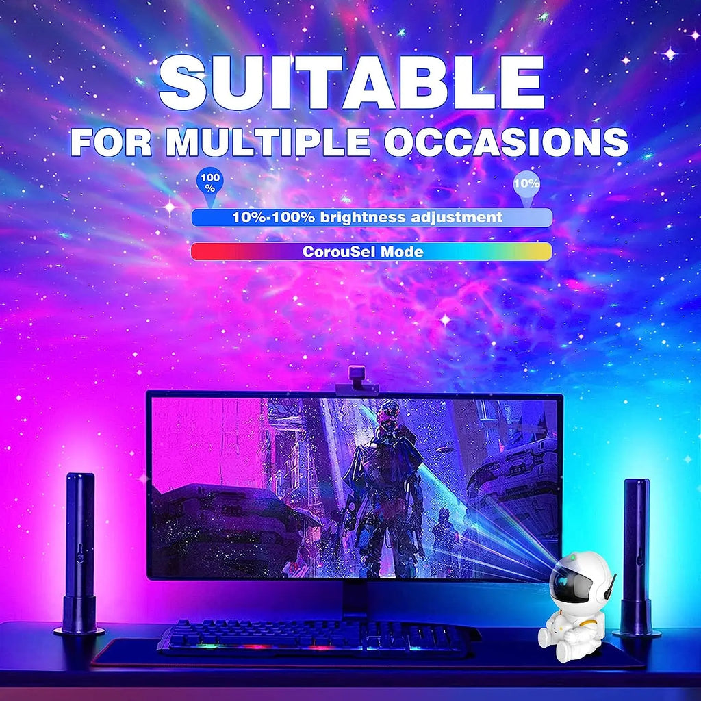 Astronaut Projector Night Light with Remote Control, 1 Count Galaxy Projection Light, Star Projector for Bedroom Playroom Home Theater Ceiling Room