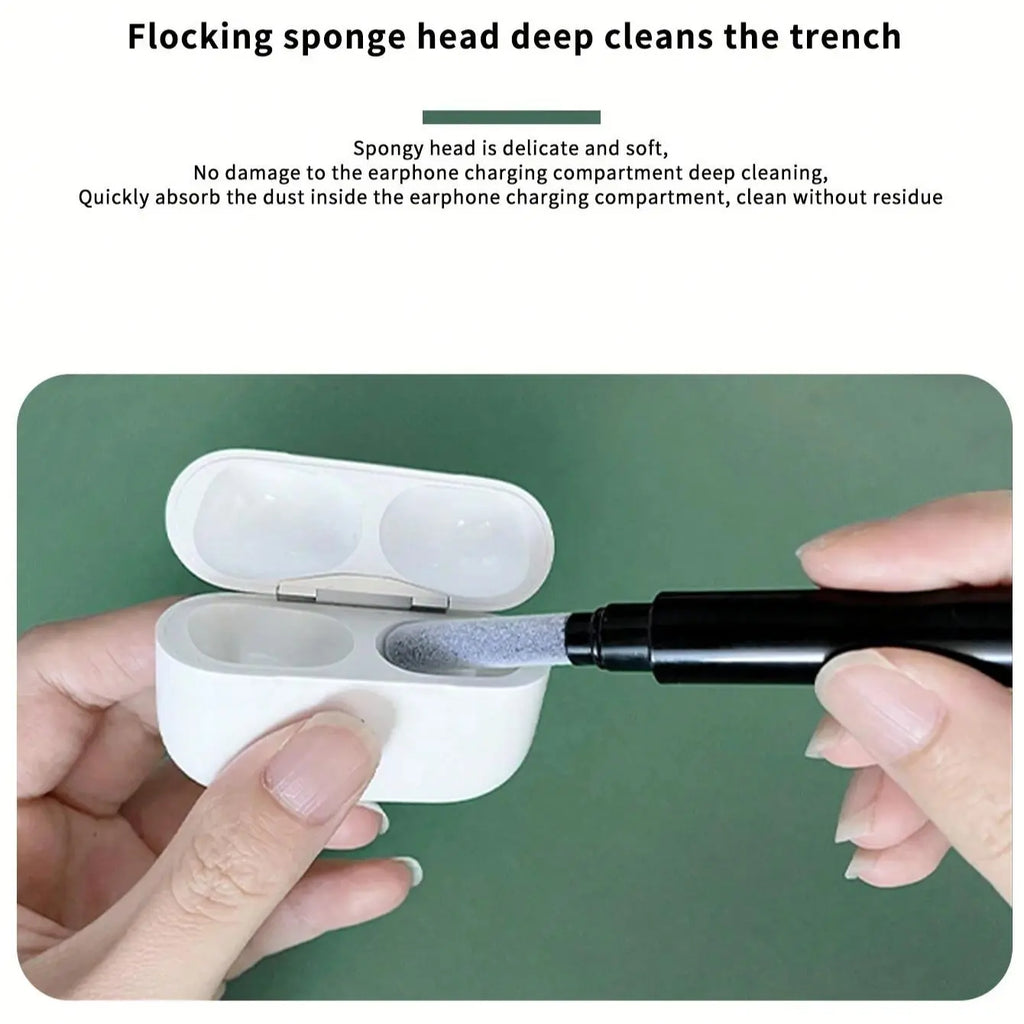 Pen-Shaped Wireless Earbuds Cleaner, Portable 3 in 1 Wireless Earphone Cleaning Brush, Earphone Cleaning Tool for Airpods, Airpods Pro, Ear Waxing Cleaning