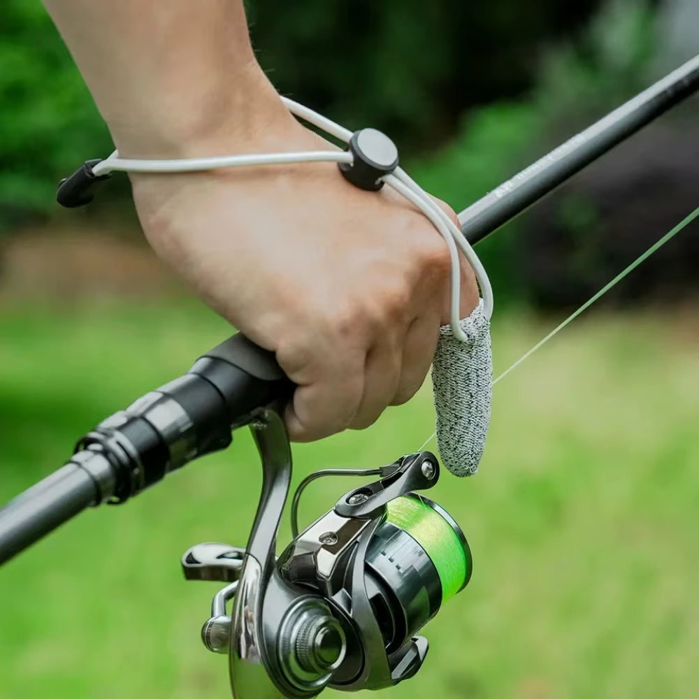 Single Finger Fishing Gloves, Wear Resistant Anti-Cutting Non-Slip Protective Cover Adjustable Strap for Outdoor Casting Control