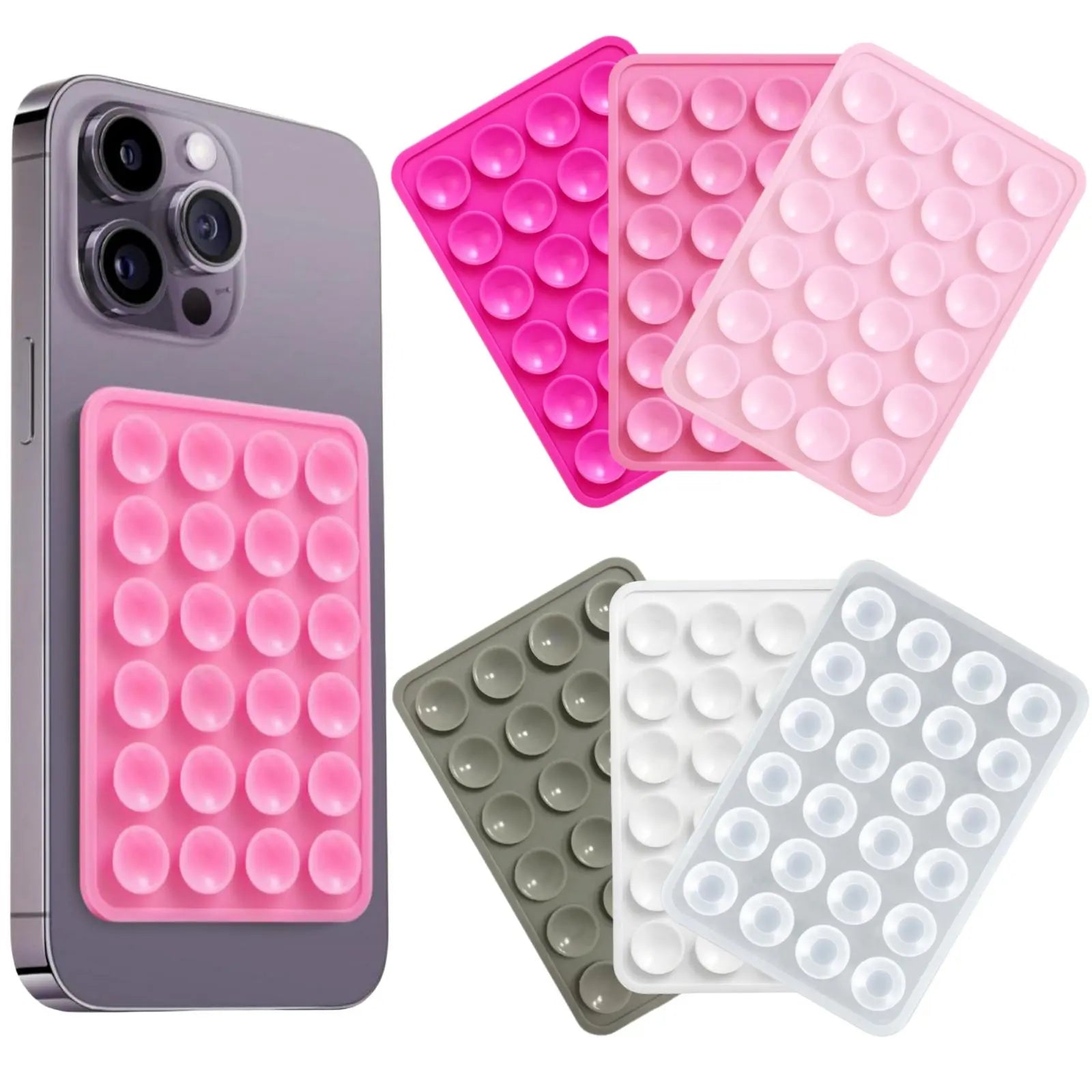 Mixed Color Suction Cup Phone Case Mount, Universal Adhesive Phone Back Holder, Suction Cup Phone Stand, Universal Phone Accessories for Iphone and Android, Phone Holder, Multipurpose Phone Holder, Vacuum Phone Grip