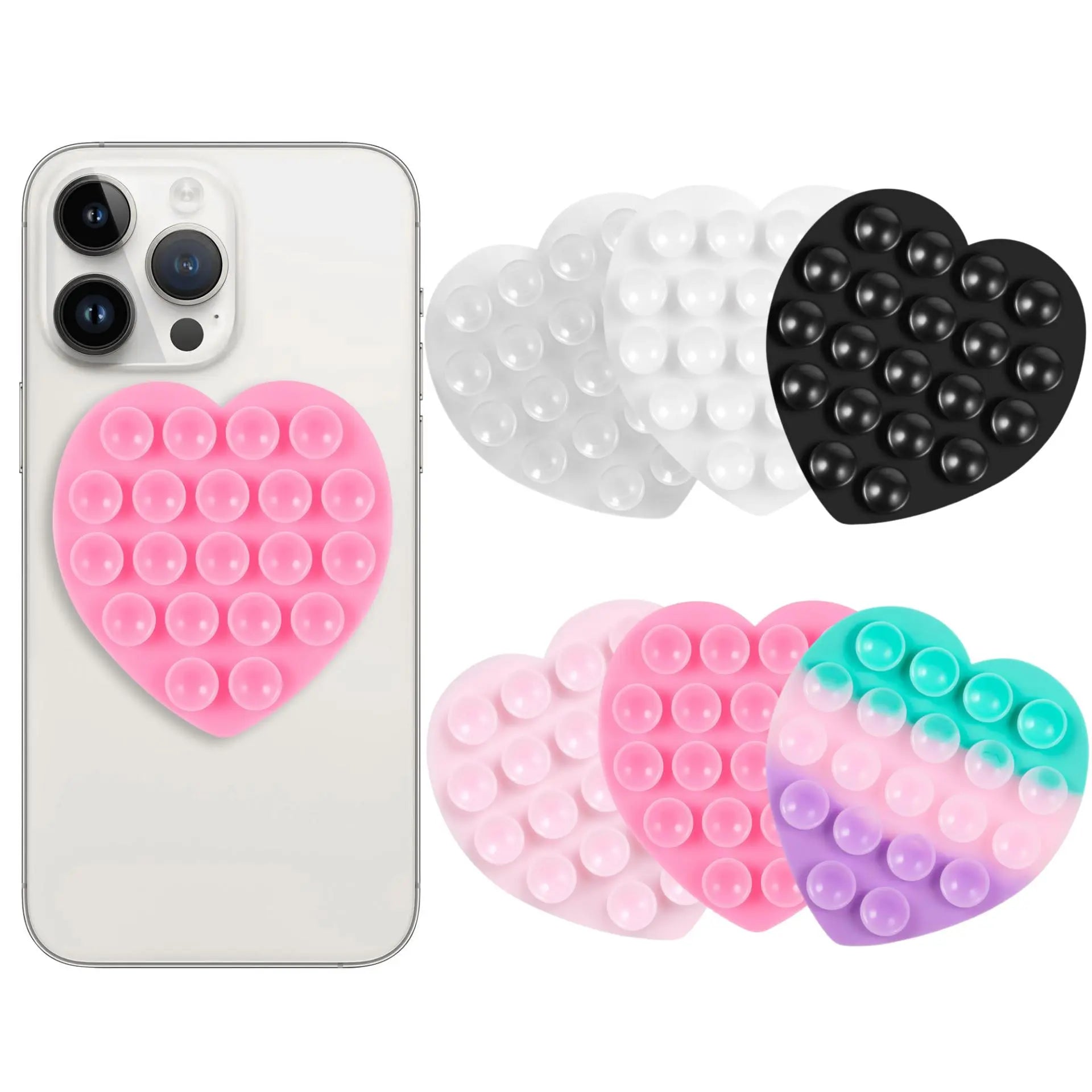 Mixed Color Suction Cup Phone Case Mount, Universal Adhesive Phone Back Holder, Suction Cup Phone Stand, Universal Phone Accessories for Iphone and Android, Phone Holder, Multipurpose Phone Holder, Vacuum Phone Grip