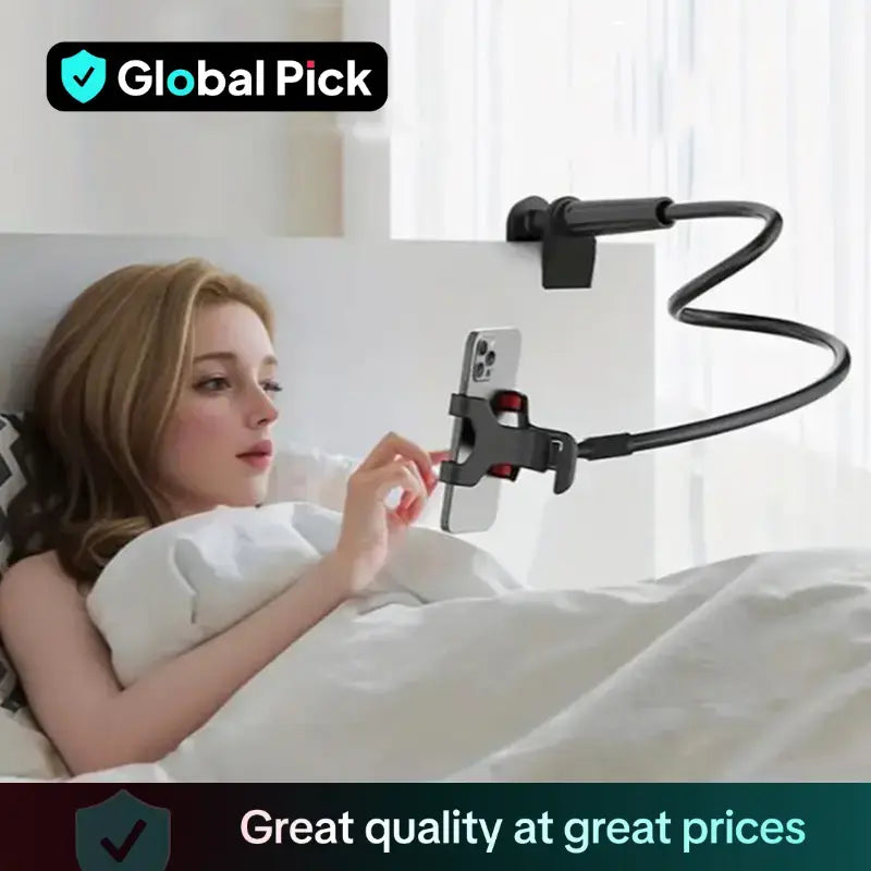 360 Degree Rotatable Phone Holder, Gooseneck Mobile Phone Stand, Universal Phone Holder for Car, Home, Office