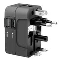 Universal Travel Plug Adapter, Universal Worldwide Travel Adapter, 2 USB Ports World Travel AC Power USB Multi Plug Adapter, Non-Fusion AC Power Adapter, Safety Surge Protector Outlet Universal Socket Adapters, USB Plug In