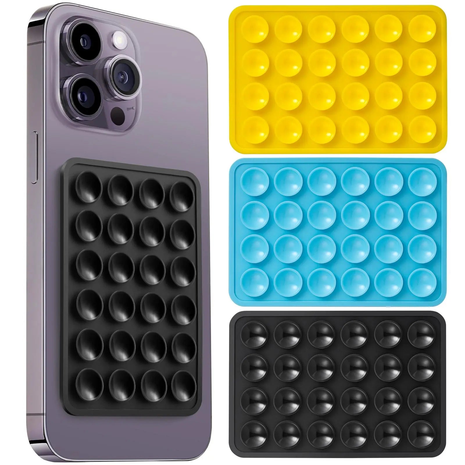 Mixed Color Suction Cup Phone Case Mount, Universal Adhesive Phone Back Holder, Suction Cup Phone Stand, Universal Phone Accessories for Iphone and Android, Phone Holder, Multipurpose Phone Holder, Vacuum Phone Grip