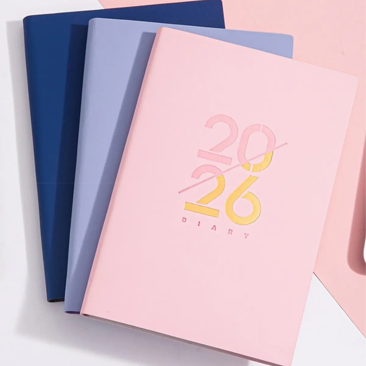 A5 PU Leather Cover Notebook, Weekly & Monthly Planner Diary, School Agenda Organizer, Learning Office Supplies, Multilingual Inner Pages