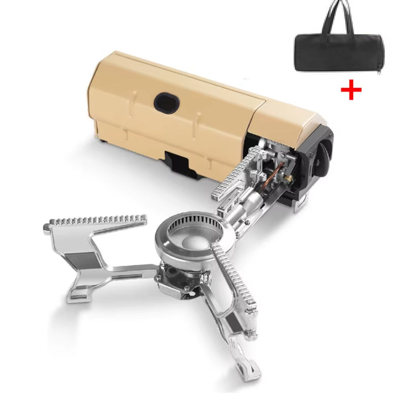 Camping Cassette Stove Outdoor Folding Gas Burner 2600W Fire Furnace Kitchen Cookware Suitable for Toursit Hiking Picnic