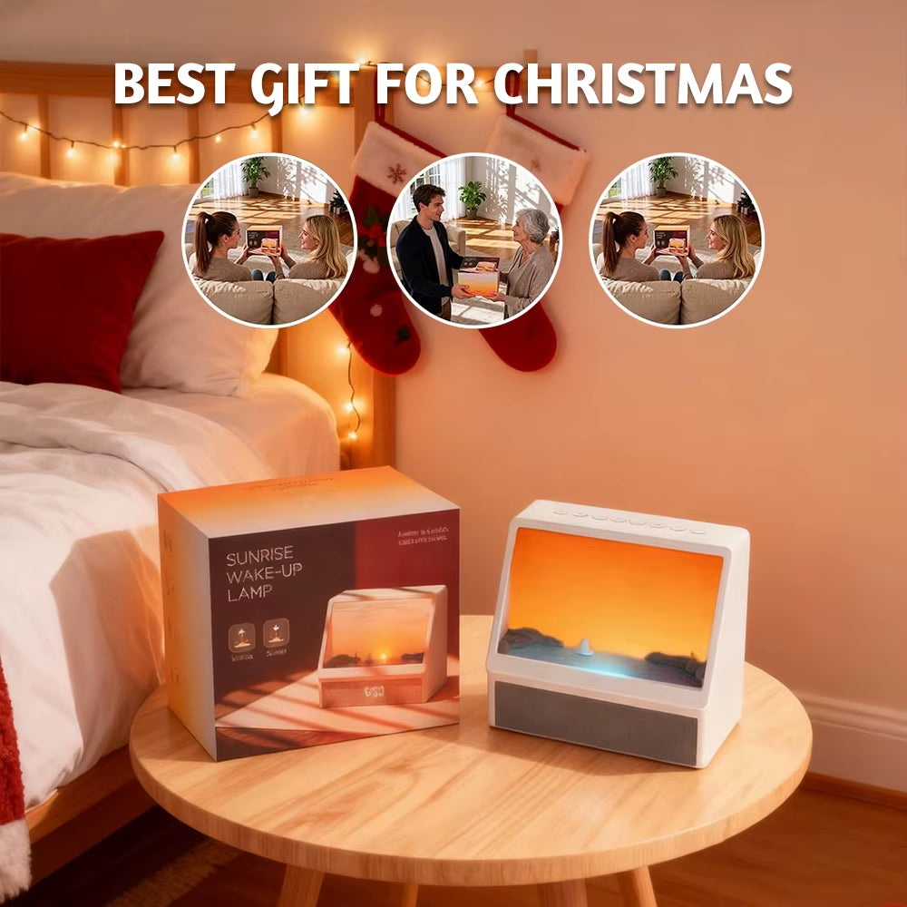 Bluetooth Sunrise Alarm Clock Table Light White Noise Wake up Light with 12 Sounds Dimmable Sleep Clock for Adults Kids Bedroom