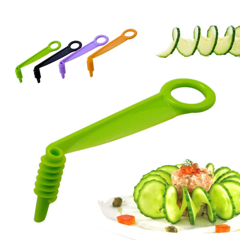 Manual Spiral Screw Slicer Plastic Potato Carrot Cucumber Cutter Slicer Fruit Vegetables Tools Kitchen Gadgets Accessories