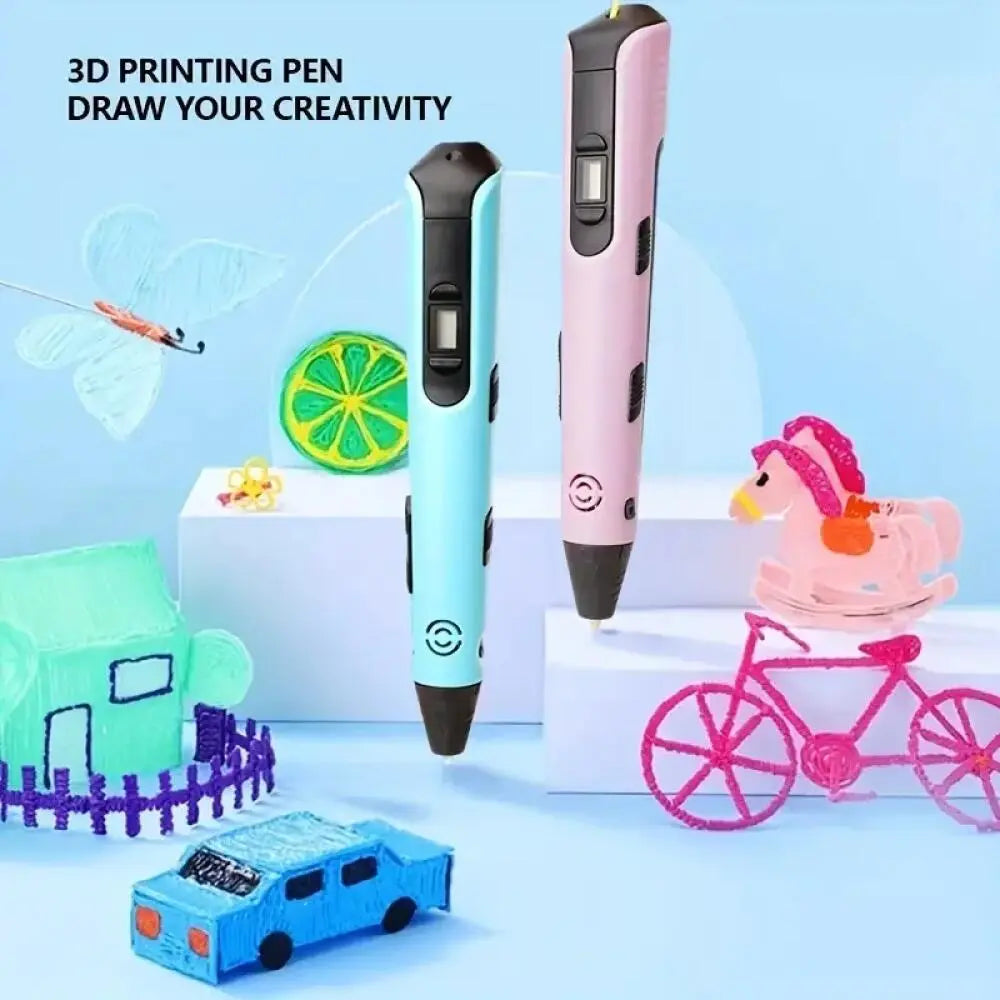 Creative 3D Pen Set (With 9M Filament & Storage Pouch), Professional 3D Printing Tool, Perfect for 3D Craft Hobbyists and Design Professionals