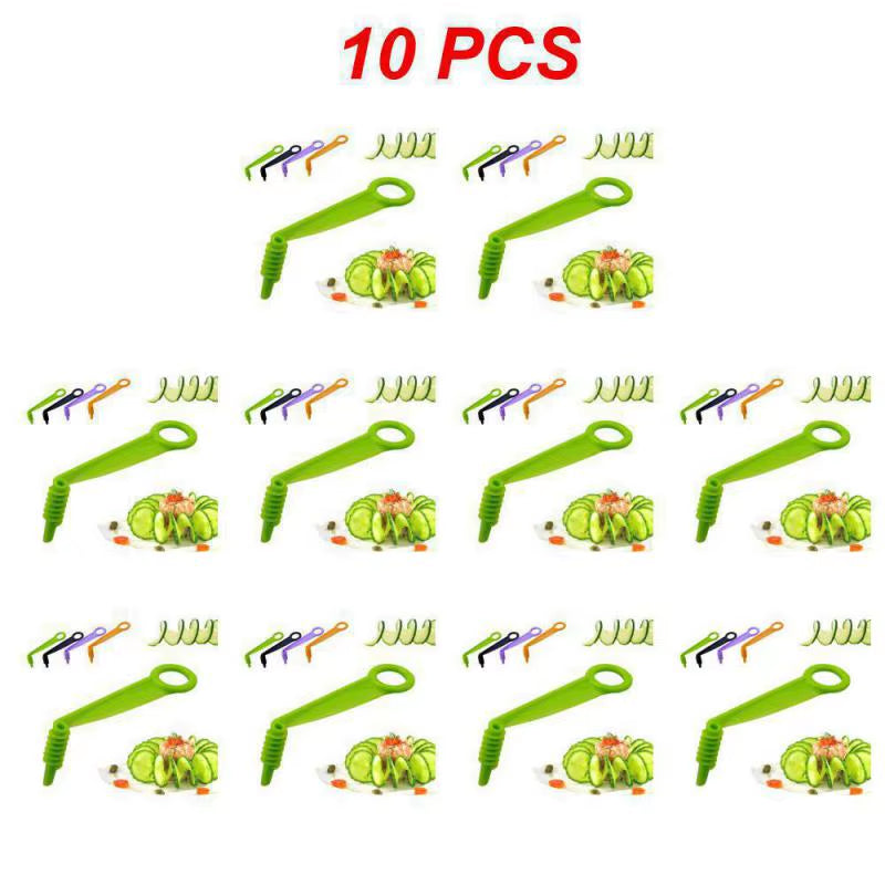 Manual Spiral Screw Slicer Plastic Potato Carrot Cucumber Cutter Slicer Fruit Vegetables Tools Kitchen Gadgets Accessories