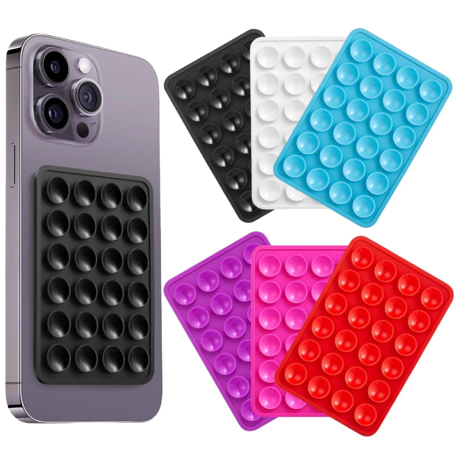 Mixed Color Suction Cup Phone Case Mount, Universal Adhesive Phone Back Holder, Suction Cup Phone Stand, Universal Phone Accessories for Iphone and Android, Phone Holder, Multipurpose Phone Holder, Vacuum Phone Grip