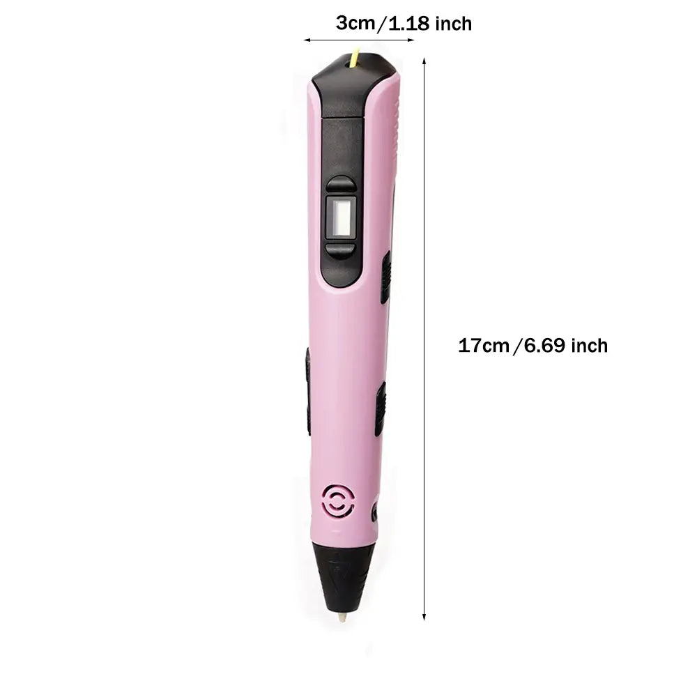 Creative 3D Pen Set (With 9M Filament & Storage Pouch), Professional 3D Printing Tool, Perfect for 3D Craft Hobbyists and Design Professionals