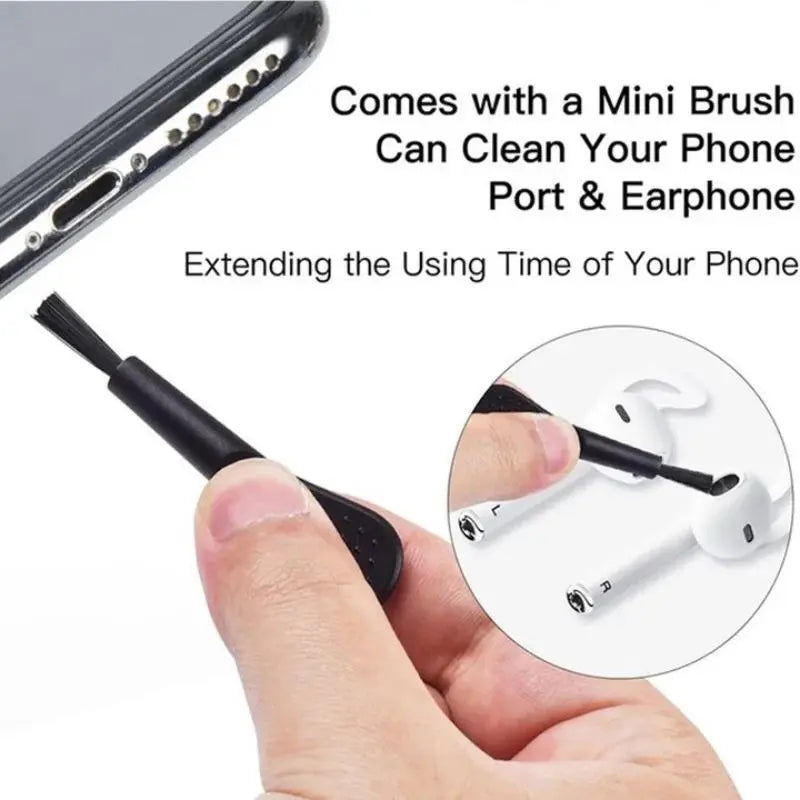 Portable Phone Charging Port Dust Plug & Effective Cleaning Tool, Phone Port Dust Plug & Cleaning Brush for Iphone 15/14/13 Pro Max, Cleaning Tool Pack for Phone Ports & Earphones, Tools and Gadgets for Smartphones, Cleaning Kit