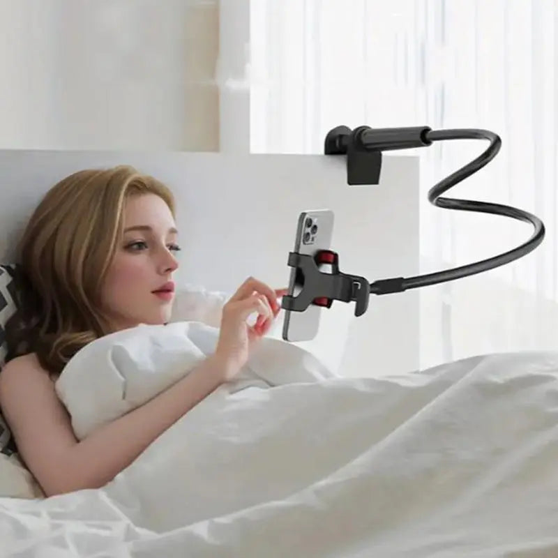 360 Degree Rotatable Phone Holder, Gooseneck Mobile Phone Stand, Universal Phone Holder for Car, Home, Office