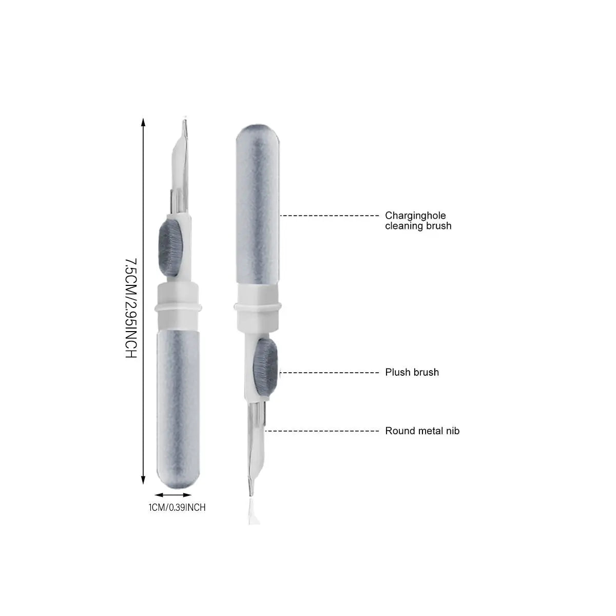 Pen-Shaped Wireless Earbuds Cleaner, Portable 3 in 1 Wireless Earphone Cleaning Brush, Earphone Cleaning Tool for Airpods, Airpods Pro, Ear Waxing Cleaning